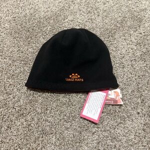 Reversible Black and Orange Beanie